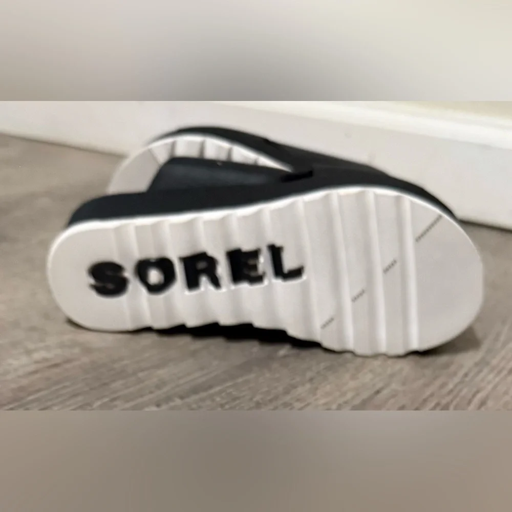 Sorel Cameron Flatform Mule Sandals | Black Platform Slides | Women’s Size 5